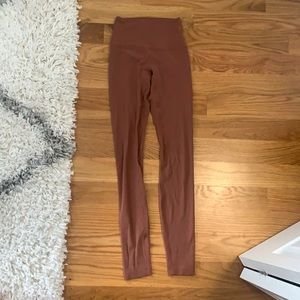 Orange lululemon alighn 28 inch